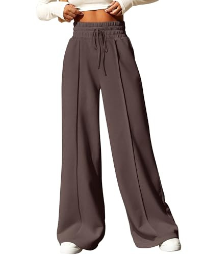 BTFBM Womens Wide Leg Sweatpants Casual Loose Solid Color Pants Comfy Lounge Joggers Baggy Sweatp... | Amazon (US)