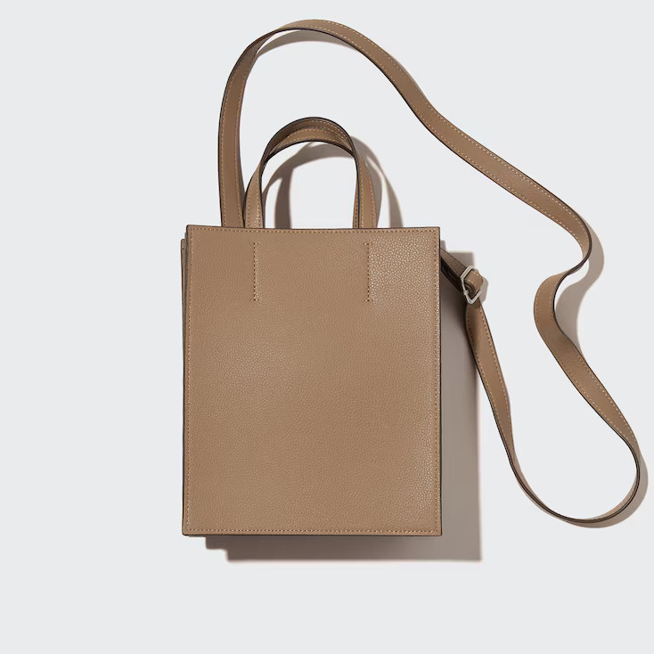 WOMEN FAUX-LEATHER SQUARE SHOULDER BAG | UNIQLO (US)
