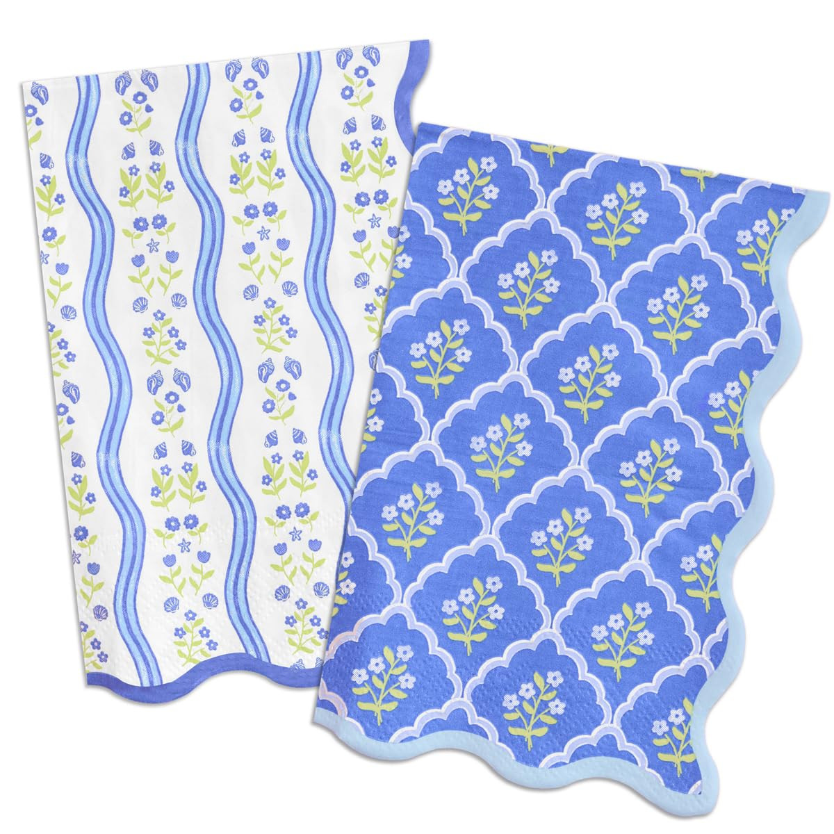 xo, Fetti Coastal Wavy Floral Napkins - 3-ply, 24 pcs | Bachelorette Decorations, Birthday Suppli... | Amazon (US)