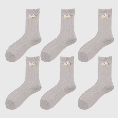 Anna-Kaci Women's 6pk Breathable Sheer Ankle Socks with Bow Accent - Purple | Target