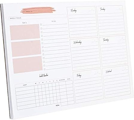 Weekly Planner Pad – to Do List Notepad 52 Sheets Size (10 x 7.8”) Weekly Schedule & Calendar... | Amazon (US)