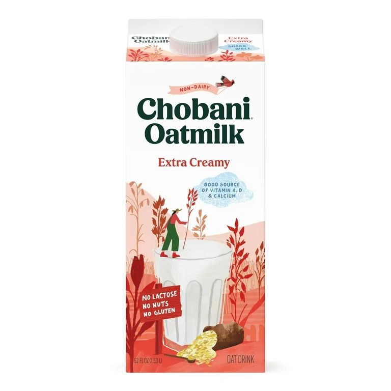 Chobani Oat, Extra Creamy Organic Oat Milk Plain, 52 fl oz | Walmart (US)
