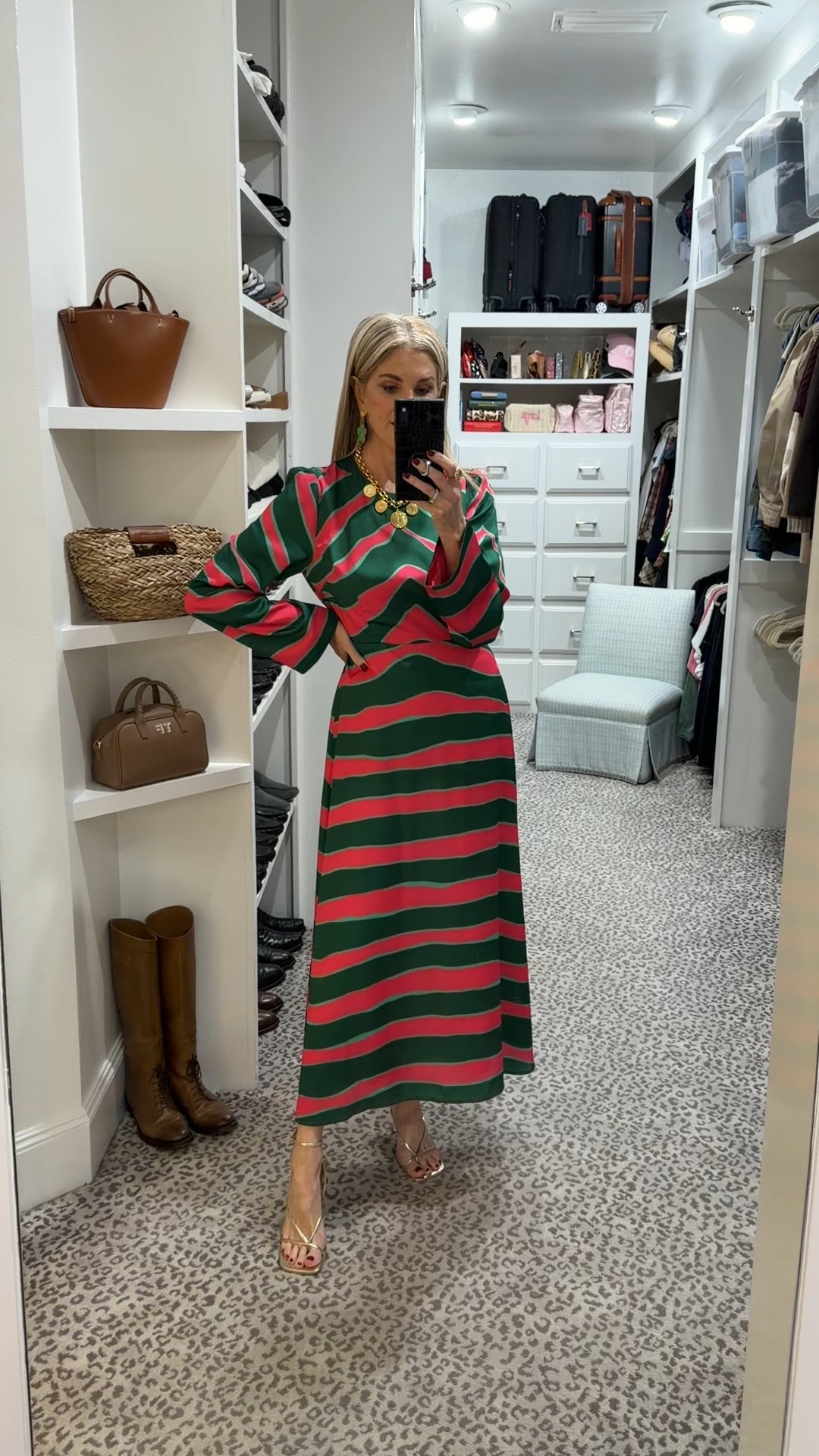 Love this bold midi dress! 
Wearing size S


#LTKOver40 #LTKStyleTip