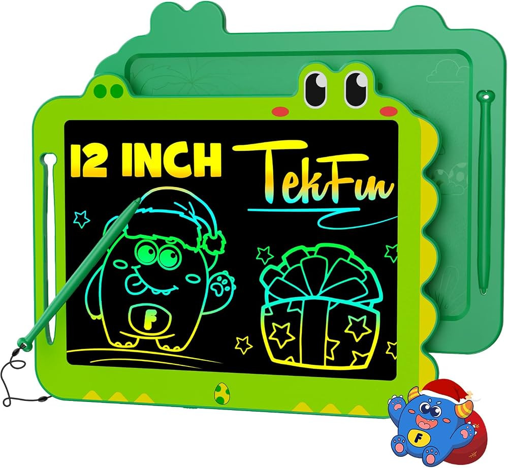 TEKFUN LCD Writing Tablet for Kids, 12 Inch Doodle Board for Toddler, Colorful Drawing Tablet, Re... | Amazon (US)