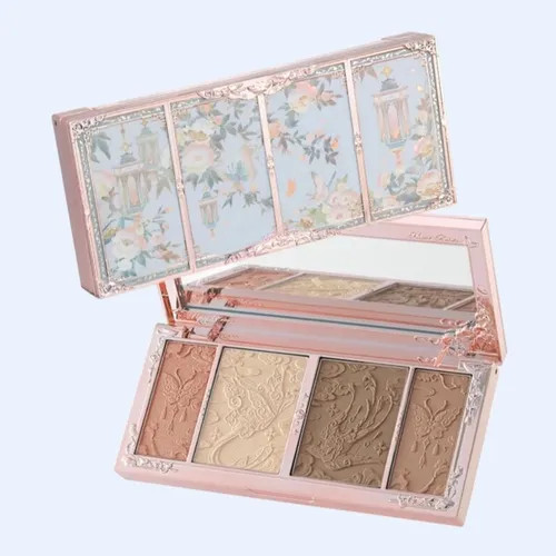 Flower Knows - Butterfly Cloud Collar Embossed Highlight & Contour Palette - 01 | YesStyle Global