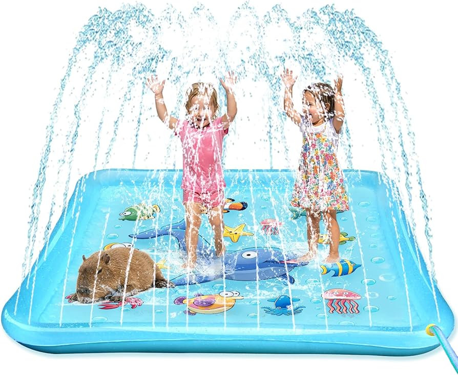 Growsland Splash Pad for Toddlers, Outdoor Sprinkler for Kids, 67" Summer Water Toys Inflatable W... | Amazon (US)