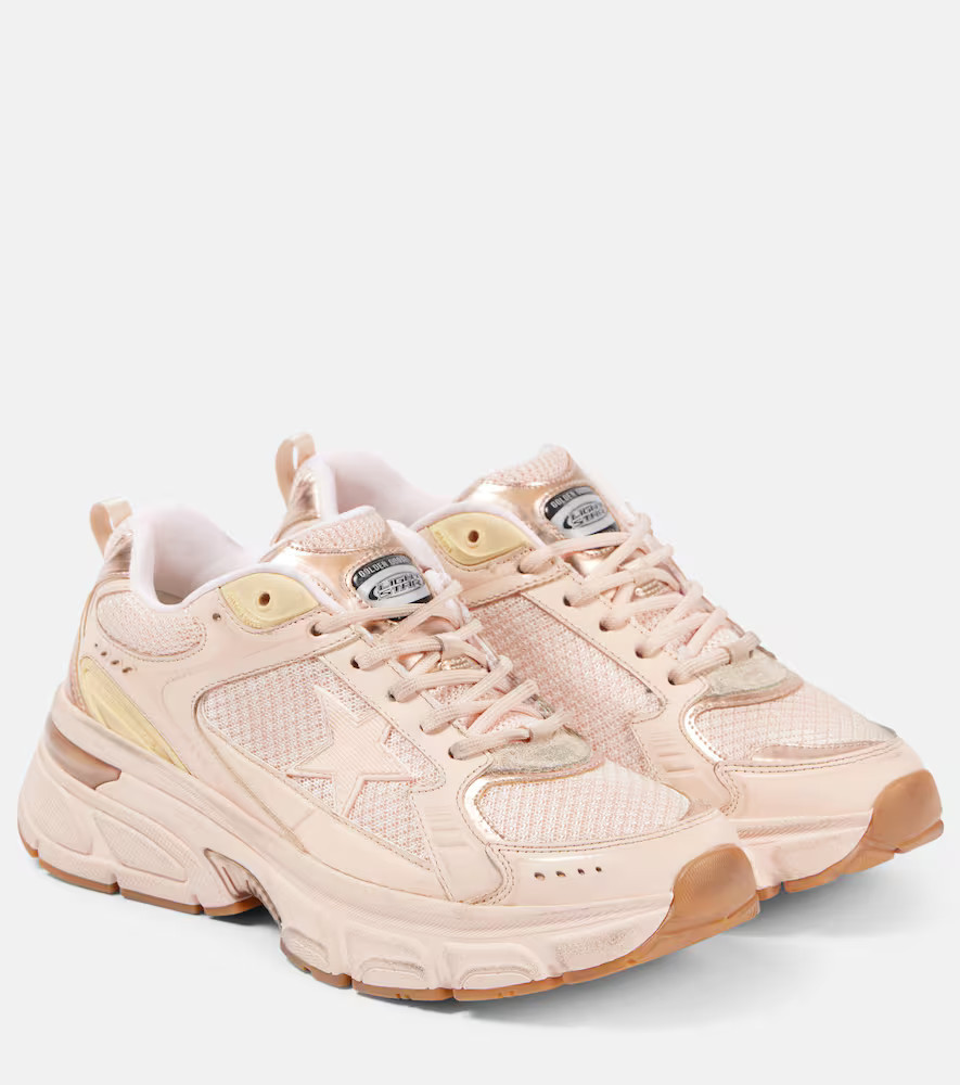 Golden Goose Lightstar mesh and leather sneakers | Mytheresa (US/CA)