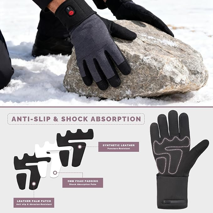Heated Work Gloves for Men Women - Rechargeable Electric Heating Gloves, Windproof Thermal Gloves... | Amazon (US)