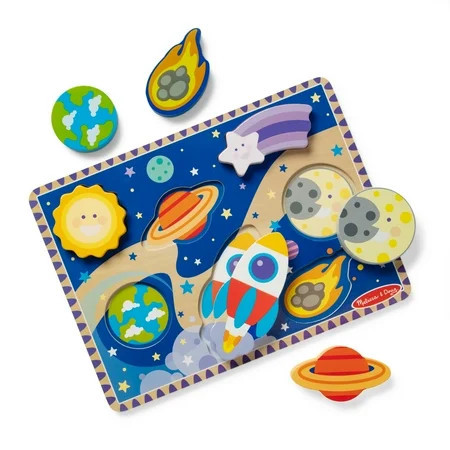 Melissa & Doug Space Wooden Chunky Learning Puzzle - 7 Pieces - FSC Certified | Walmart (US)