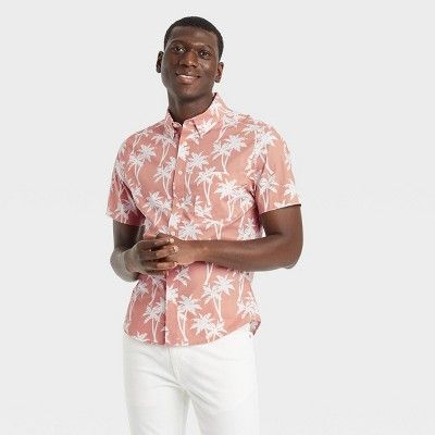Men's Slim Fit Short Sleeve Button-Down Shirt - Goodfellow & Co™ | Target