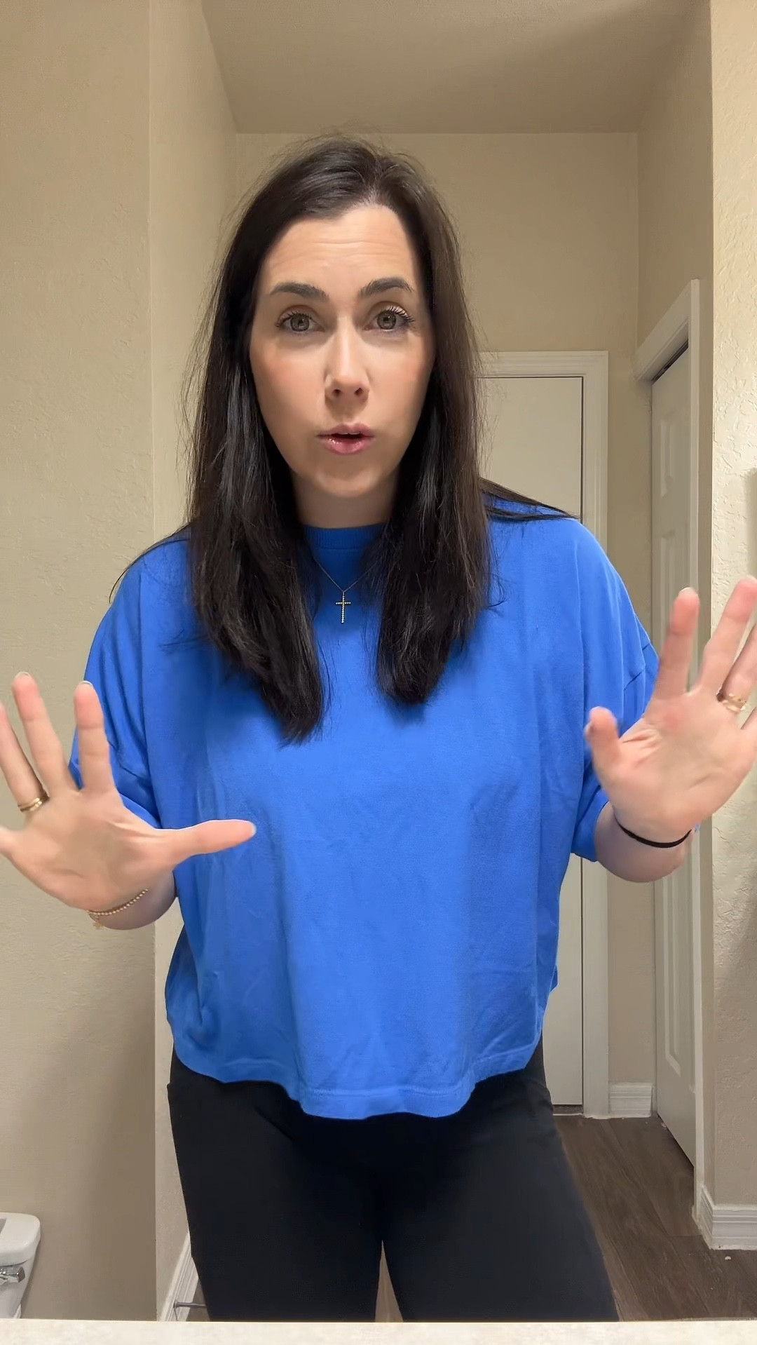 I am loving these basic tees as a SAHM of two under two! I need one for every day of the week! They are the perfect mom fit, running errands fit, workout fit, and so on! They have such a great selection of colors as well! 
Size: Large

#LTKfindsunder50 #LTKstyletip #LTKVideo