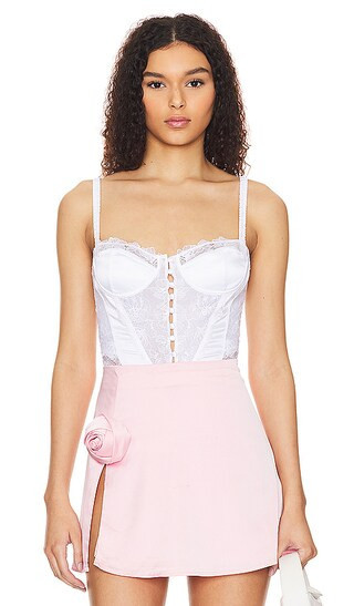 Free People Afternoon Kiss Bodysuit in White. - size M | Revolve Clothing (Global)