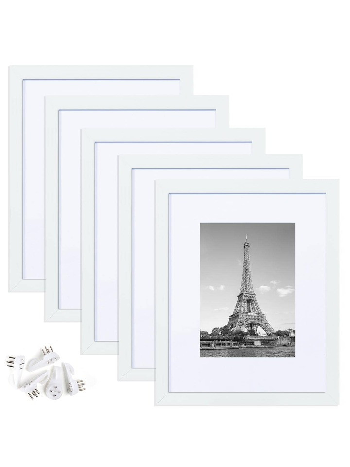 Upsimples 5 Pcs 8x10 Picture Frame, Display Pictures 5x7 With Mat Or 8x10 Without Mat | SHEIN USA | SHEIN