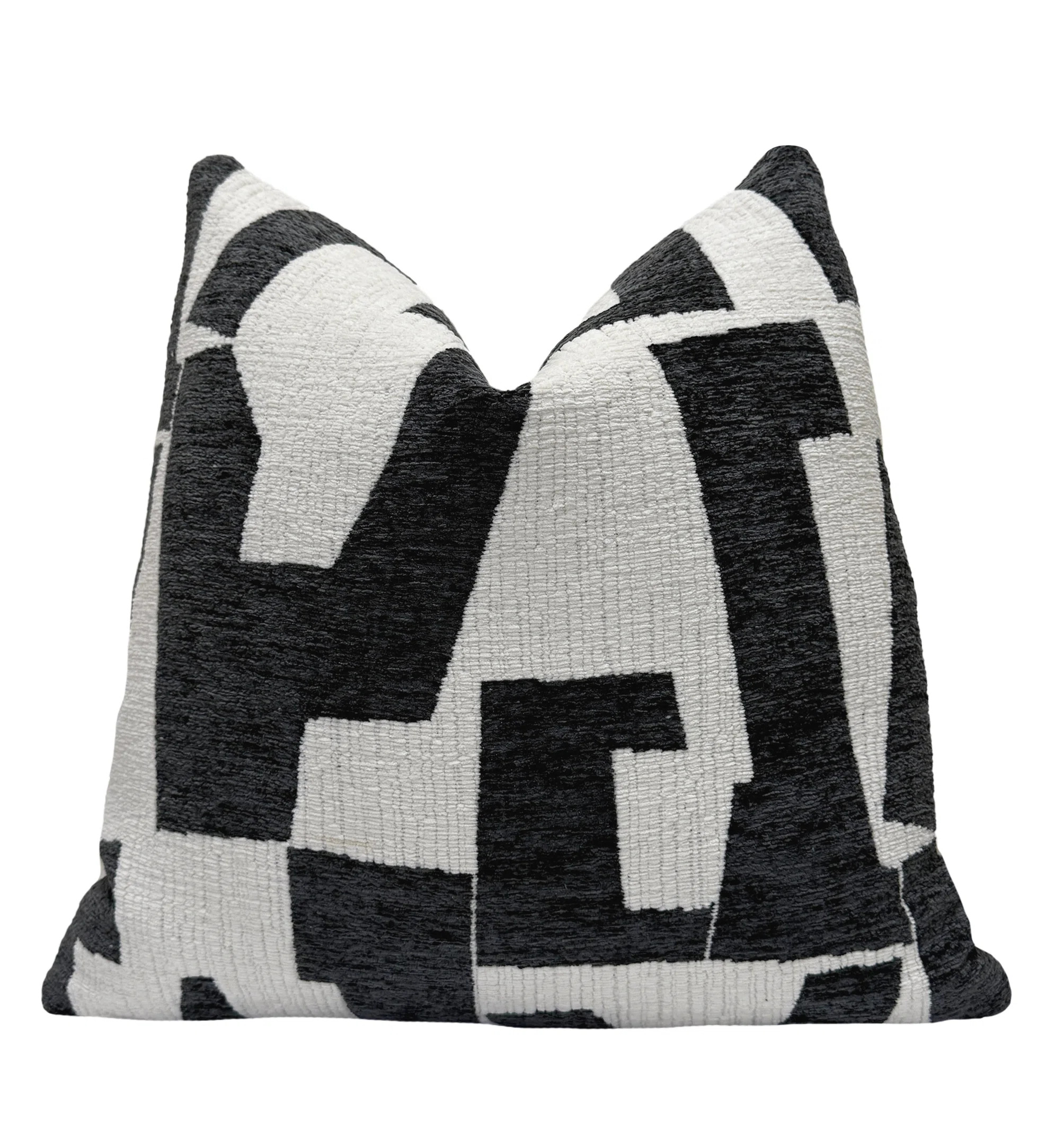 Graphic Chenille Throw Pillow Cover | Wayfair North America