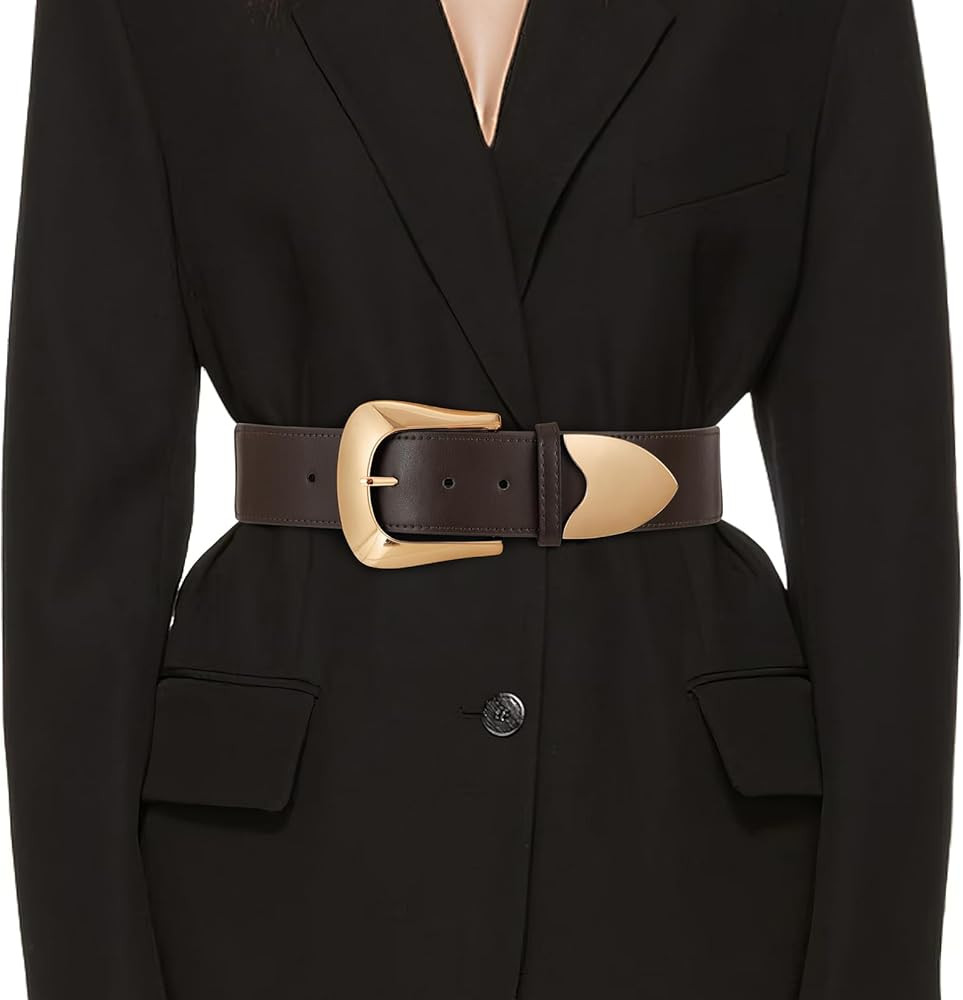 TRIWORKS Women Wide Elastic Waist Belt for Dresses Fashion Wide Stretchy Belt | Amazon (US)