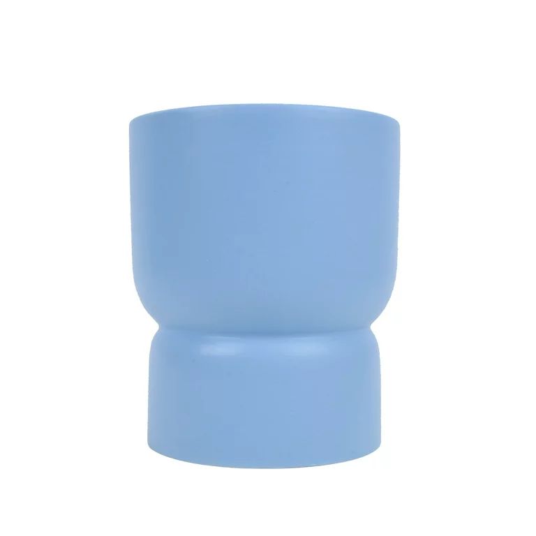 Mainstays Blue Urn Ceramic Planter, 6.3" L x 6.3" W x 7.5"H | Walmart (US)