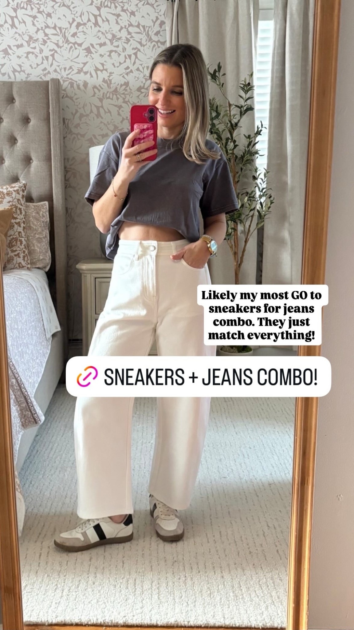 Sneakers & jeans! 

This pair is easy to match with most outfits- looks sleek! Comfortable! 

#LTKfitnessgoals #LTKootd #LTKPetite