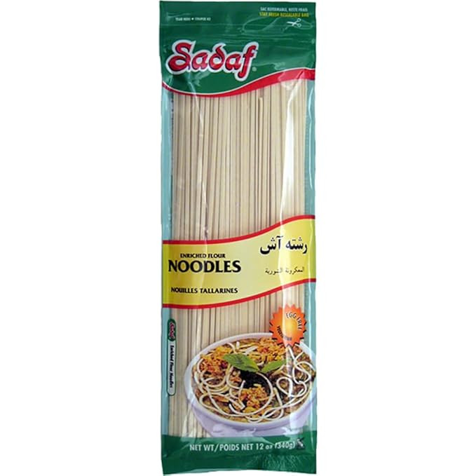 Sadaf Ash Resteh Noodles 12 oz - Enriched Wheat Flour Noodles - Perfect for Persian and Asian dis... | Amazon (US)