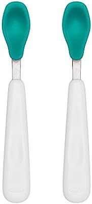 OXO Tot Feeding Spoon Set with Soft Silicone, Teal | Amazon (US)