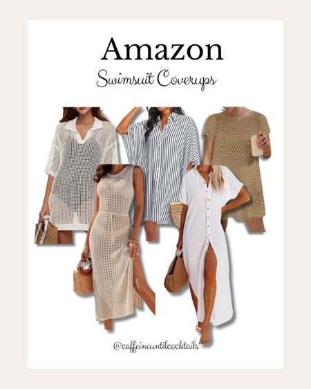Swimsuit covers perfect for your next pool day or beach vacation! Crochet swimsuit coverup, crochet coverup, swimsuit, beach coverup, Amazon style

#LTKSeasonal #LTKStyleTip