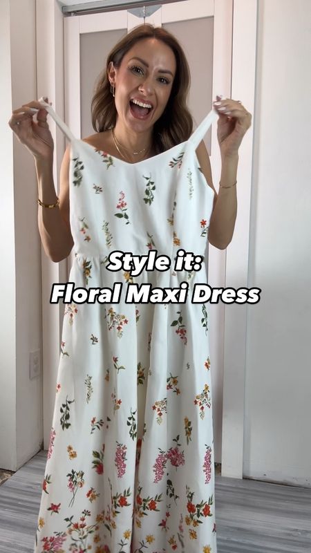 This red and white floral dress is the epitome of elegance and sophistication! Details in the precious try-on post but it’s even better in person! It has adjustable straps, pockets, side zip closure, lining to the knee, rushing in the back for comfort, and it is a true linen material. I am wearing a size XS and I am 5’4" for reference. This is such a good brunch, outfit, daytime, wedding guest dress, or any daytime dressy event for the summer. You can even dress it down with some flats.

#LTKParties #LTKVideo #LTKFindsUnder100