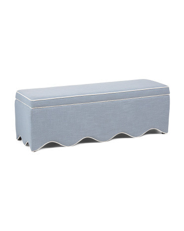 54x18x18 Scalloped Base Storage Bench | TJ Maxx