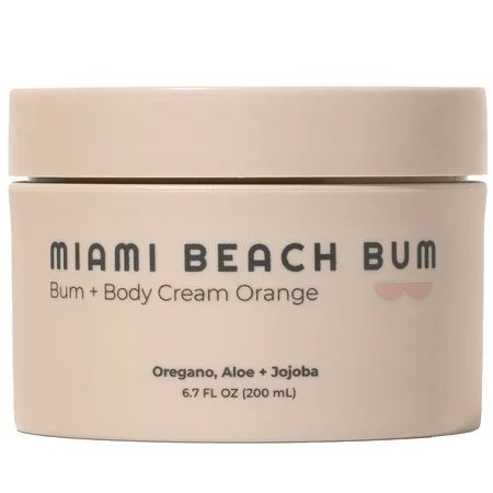 Miami Beach Bum Oregano-powered Bum + Body Cream Clears Acne Ingrown Hairs Razor Bumps and Dark Spots 6.7oz Orange | Walmart (US)