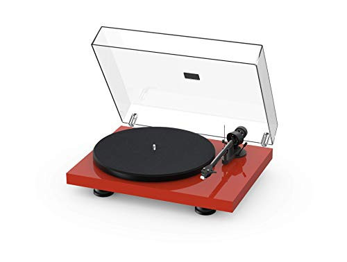 Pro-Ject Debut Carbon EVO, Audiophile Turntable with Carbon Fiber tonearm, Electronic Speed Selection and pre-Mounted Sumiko Rainier Phono Cartridge (High Gloss Red) | Amazon (US)