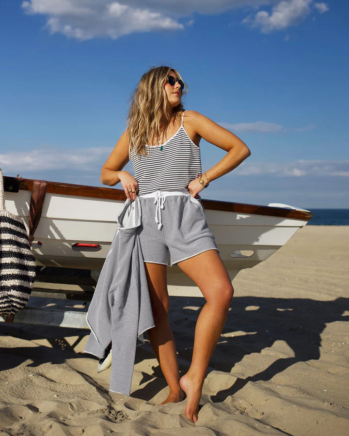 Stripe French Terry Beach Short | Splendid