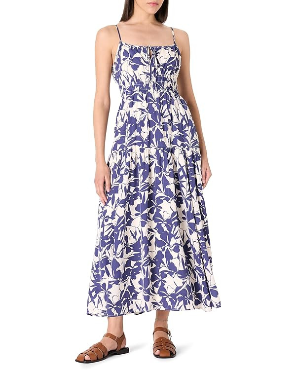 The Drop Women's Tavia Tie-Front Tiered Maxi Dress | Amazon (US)