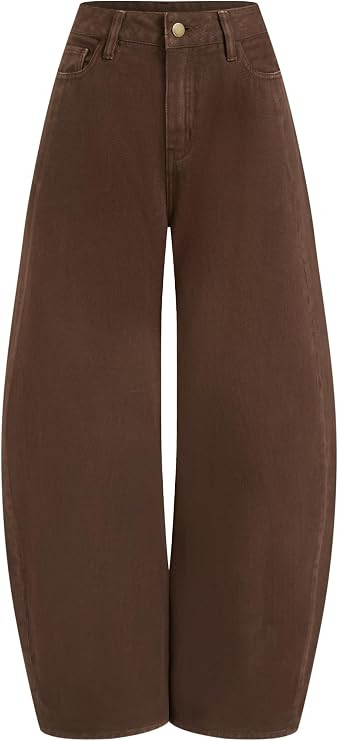 CIDER Womens Denim Low Rise Barrel Leg Jeans | Amazon (US)