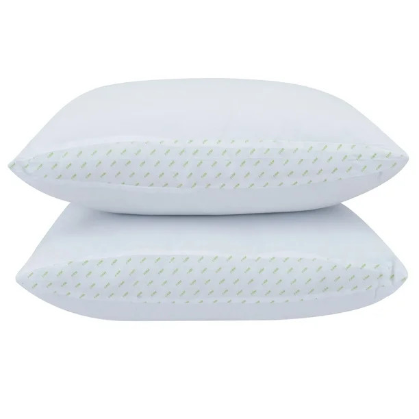 Mainstays Firm Support Pillow, Set of 2, King, 200 Thread Count Cotton - Walmart.com | Walmart (US)