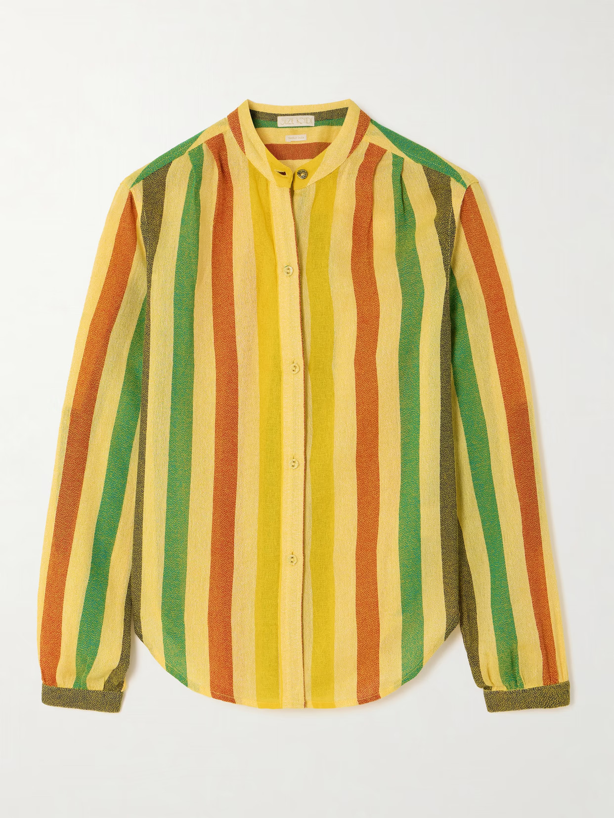 Suzie Kondi - Koubi Striped Cotton-gauze Shirt - Yellow | NET-A-PORTER (US)