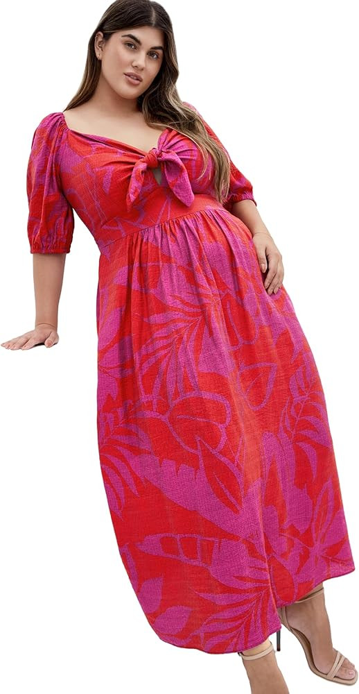 City Chic Women's Plus Size Maxi Dress - Bella Print | Amazon (US)