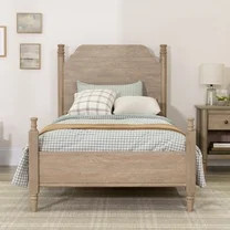 My Texas House Monroe Twin Bed, Brushed Oak Finish | Walmart (US)