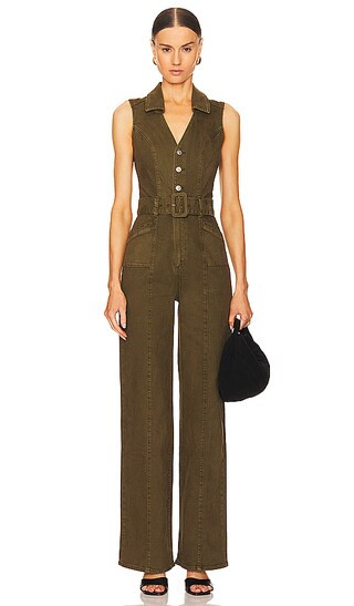Sasha Jumpsuit in Vintage Olive Meadow | Revolve Clothing (Global)