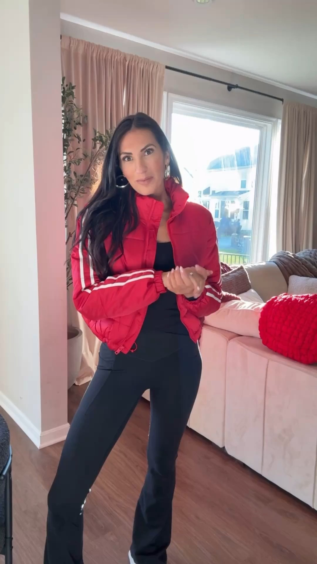 Walmart coat only $17 comes in so many colors 
Casual & cute outfit today ❤️ 
Wearing an aerie black smoothing long sleeve top in size small 
Leggings are a size small TALL & from pop flex - they are amazing quality!! 
I’m 5’9
My new balances are color mushroom / arid stone 


#LTKHoliday #LTKFindsUnder50 #LTKActive