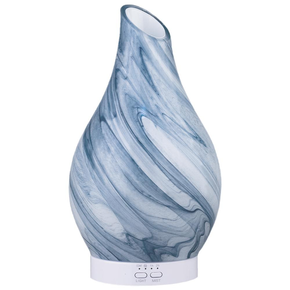 Blue Glass Essential Oil Diffuser 7-Color Night Lights | The Home Depot