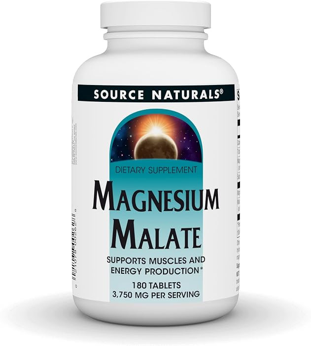Source Naturals Magnesium Malate - 3750mg Per Serving - Essential Magnesium Malic Acid Supplement... | Amazon (US)