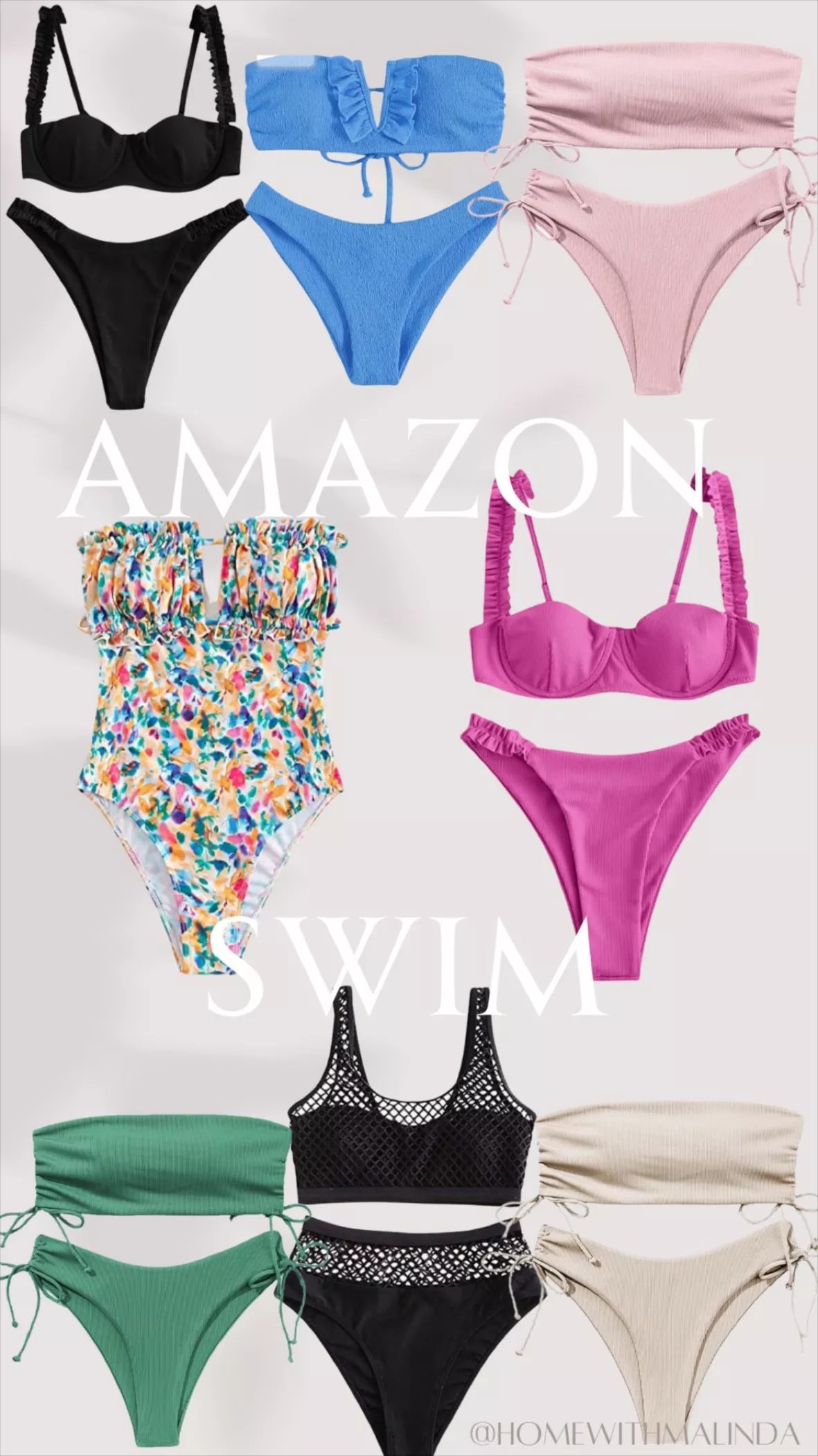 MakeMeChic Women's Plus Size Bathing Suit Floral Lace Up Ruffle