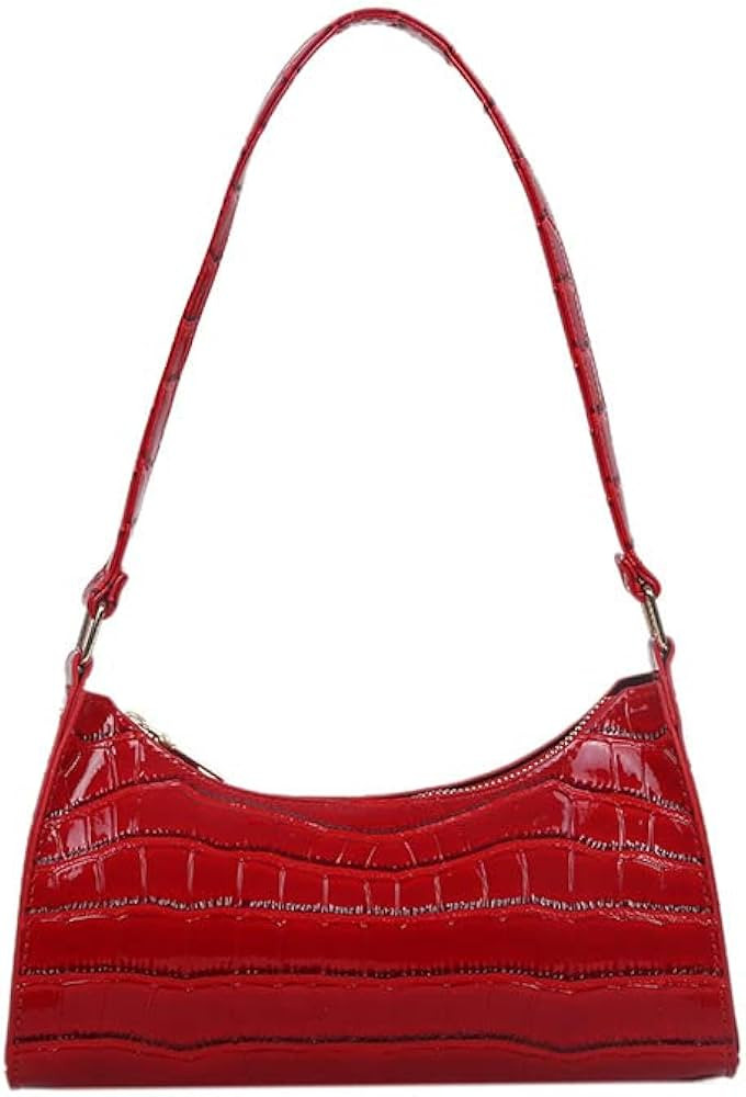 Women New Womens Bag Simple Women Crocodile Single Shoulder Bag Fashion Handbag Purses | Amazon (US)