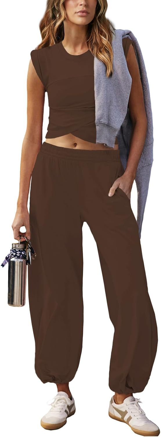 Women 2 Piece Outfit Set Matching Sweatsuit with Pockets | Amazon (US)