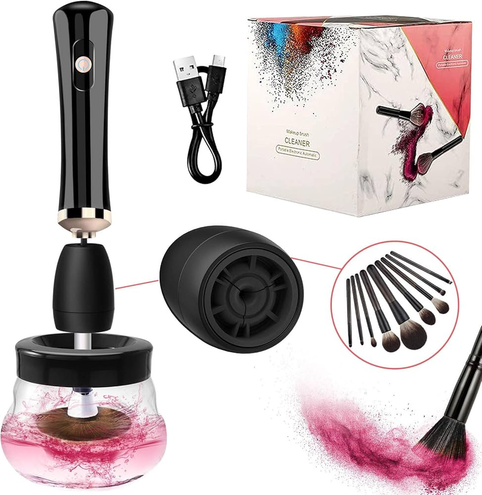 Lyneun Elektrischer Pinselreiniger, Make Up Pinsel Reiniger, Make Up Pinselreiniger Trockner mit ... | Amazon (DE)