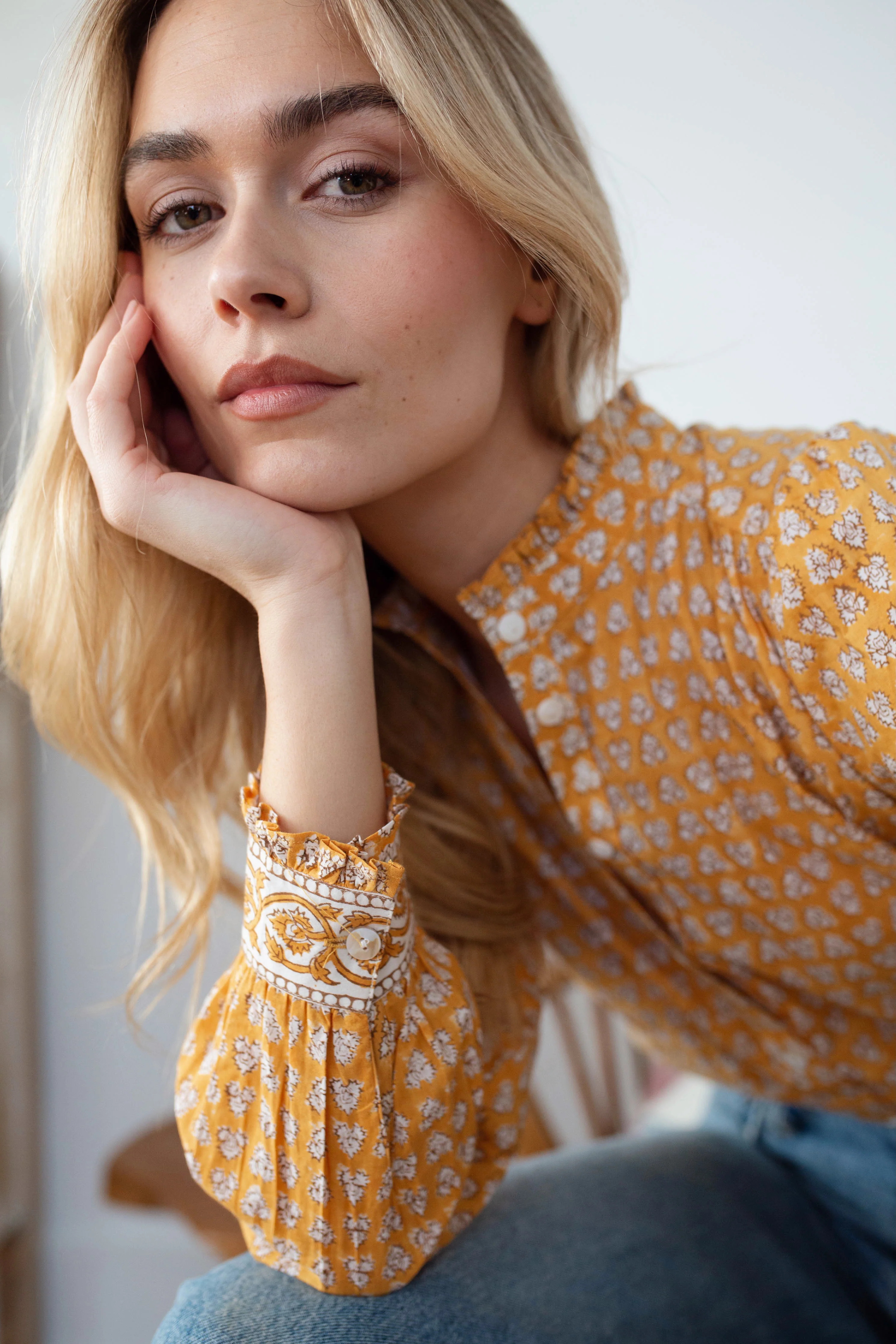 Charlie Shirt - Marigold Thistle | Marea