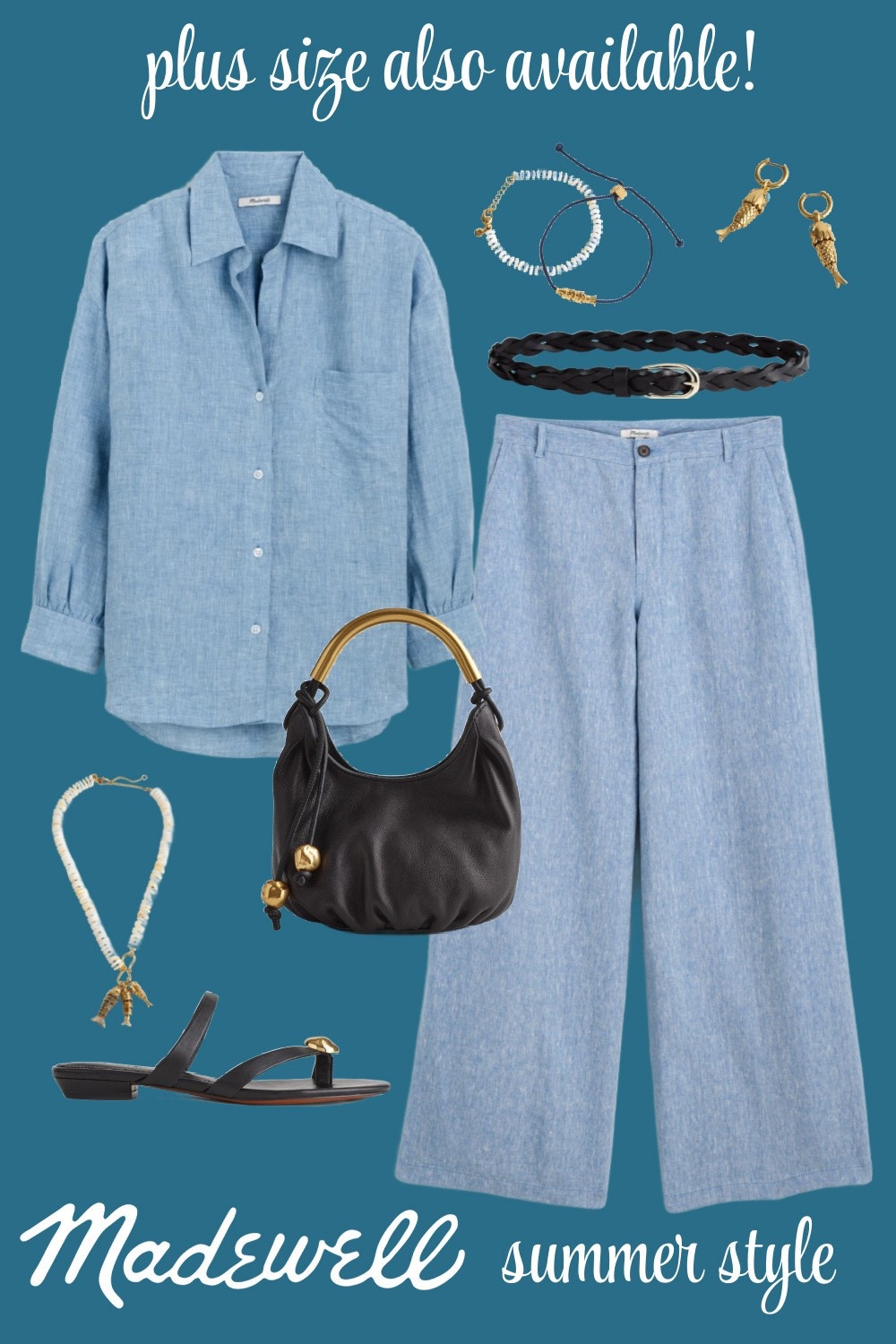 Chic summer style available in plus sizes featuring Madewell. This linen blend outfit is a must have for summer  Check out the Madewell sale this Friday 5/16.

#LTKxMadewell #LTKSeasonal #LTKOver40