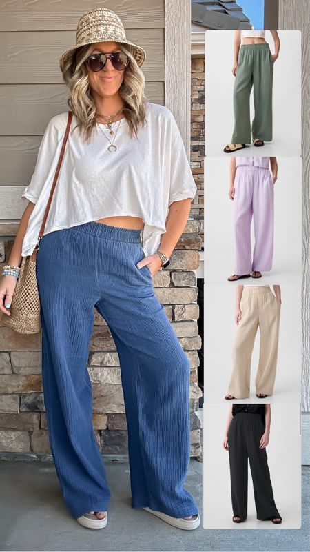 Pants come in 5 colors & 3 lengths! Wearing a medium tall
Last day for 40% off! (Extra 10% off for cardmembers with code: FAMILY) 
Also has matching top/shorts 

#LTKsalealert #LTKSeasonal #LTKmidsize