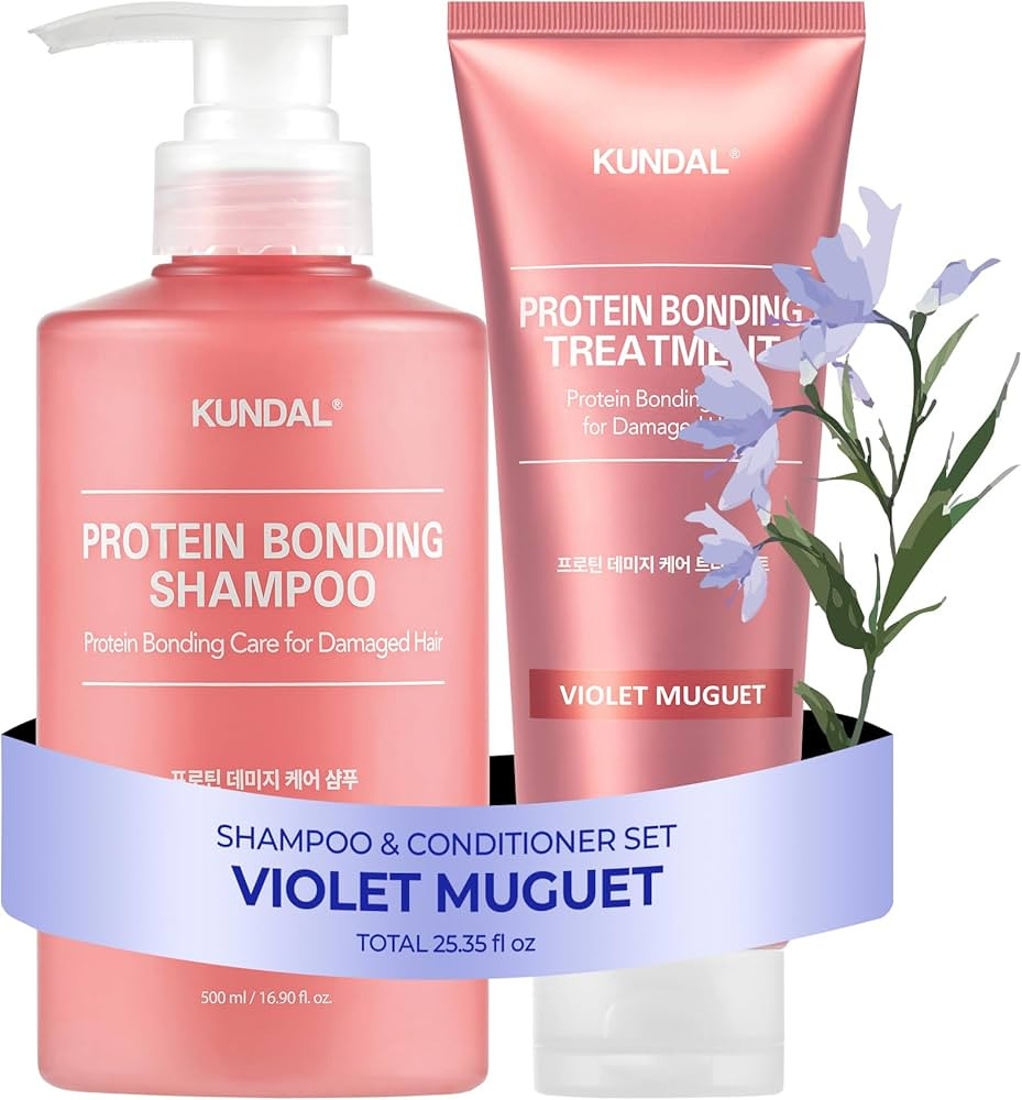 KUNDAL Protein Bonding Shampoo and Conditioner Set [Violet Muguet] - Korean Hair Care, Damage Rep... | Amazon (CA)