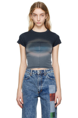 Eckhaus Latta - Blue Lapped Baby T-Shirt | SSENSE