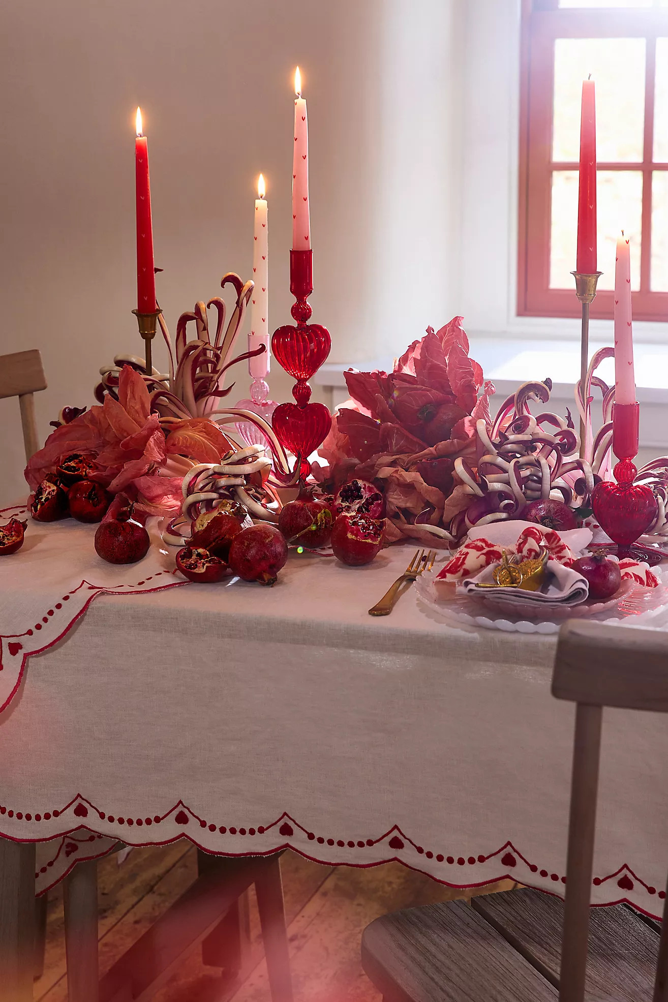 Heart Glass Taper Holder | Anthropologie (US)