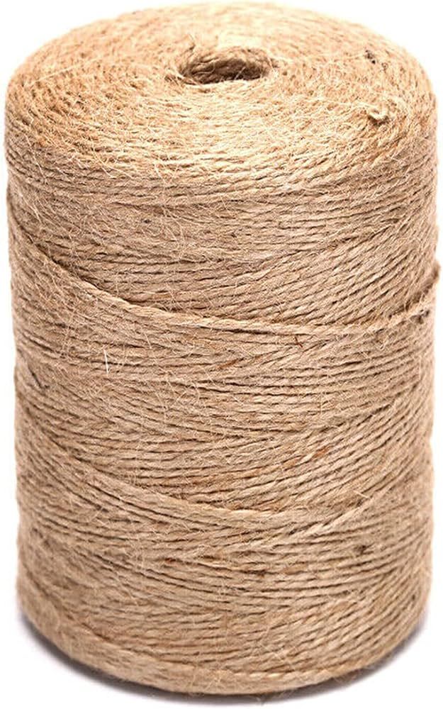 1100 Ft Natural Jute Twine String 2mm 3ply Thin Ribbon Hemp Twine for Craft Plant Gift Wrapping C... | Amazon (US)